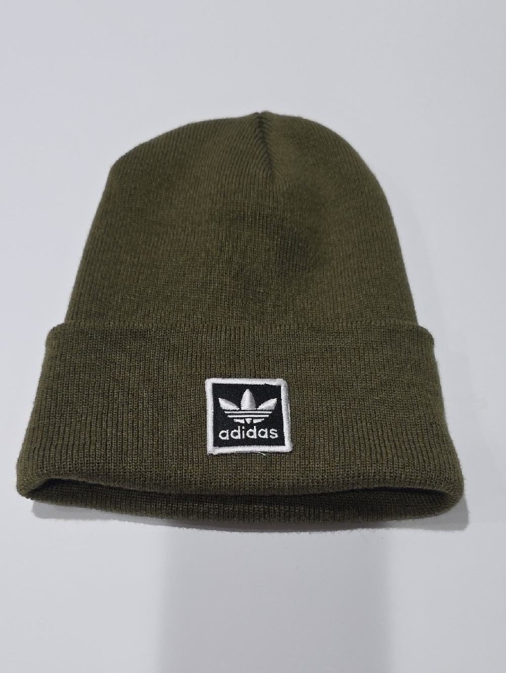 adidas Olive Green Trefoil Cuffed Beanie